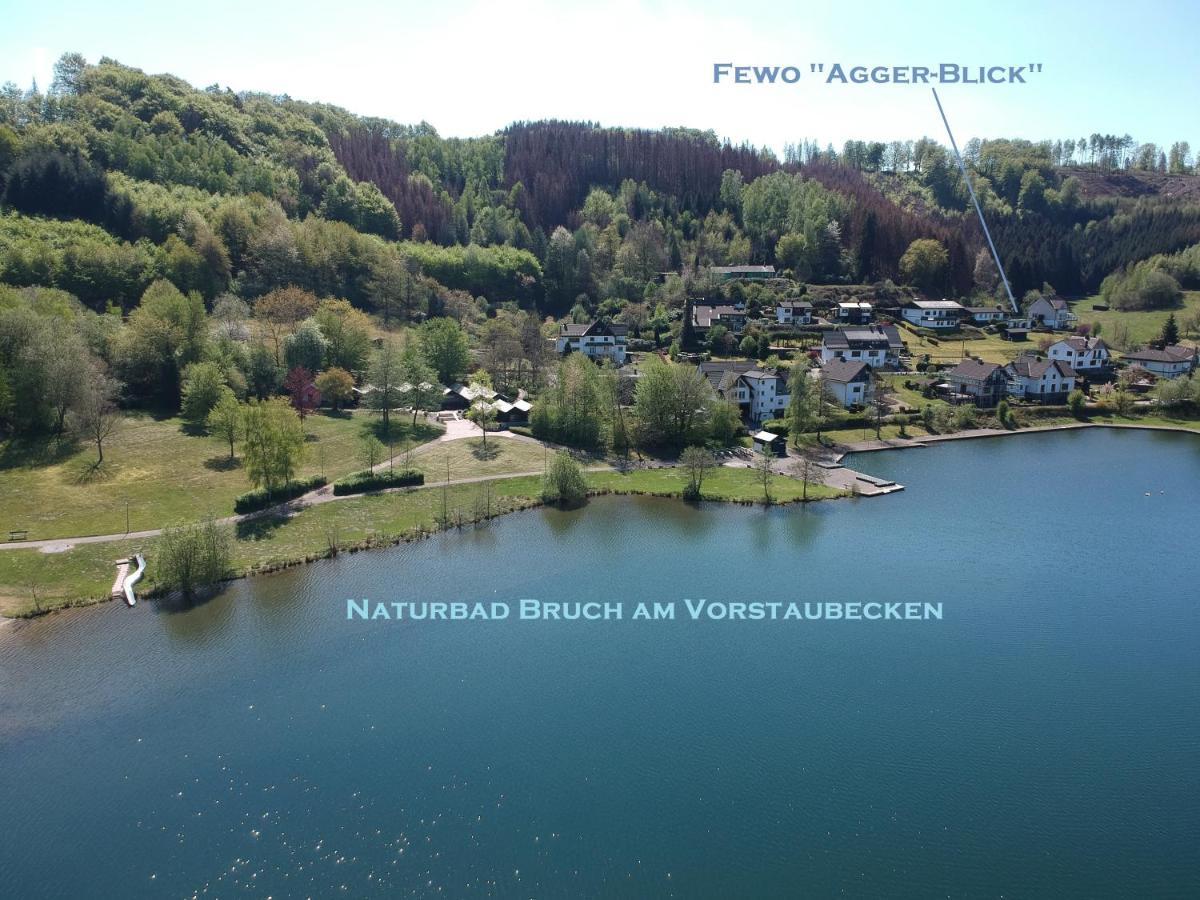 Exklusive Ferienwohnung 'Agger-Blick' Mit Grosser Seeblick-Terrasse & Sauna Gummersbach Exterior foto
