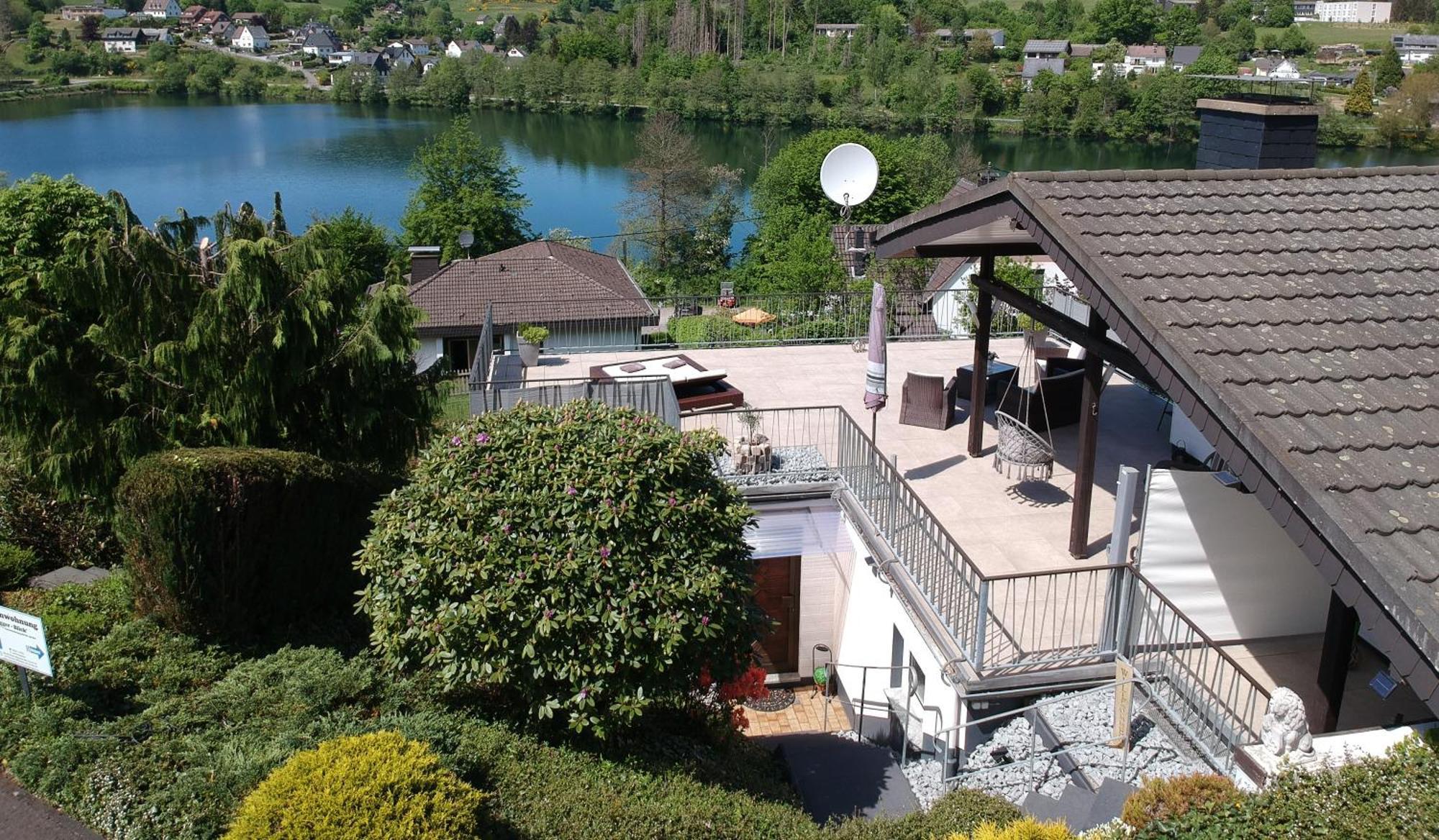 Exklusive Ferienwohnung 'Agger-Blick' Mit Grosser Seeblick-Terrasse & Sauna Gummersbach Exterior foto