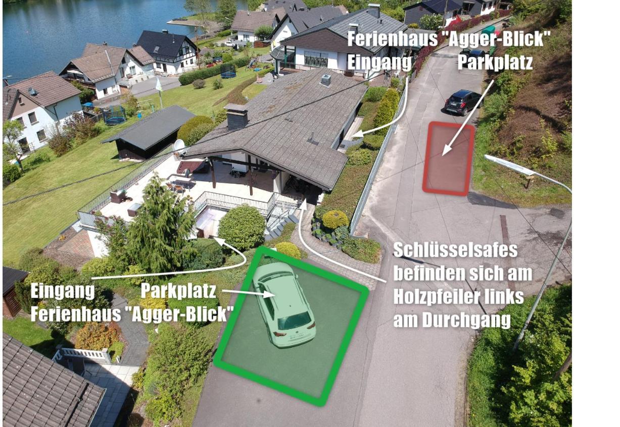 Exklusive Ferienwohnung 'Agger-Blick' Mit Grosser Seeblick-Terrasse & Sauna Gummersbach Exterior foto
